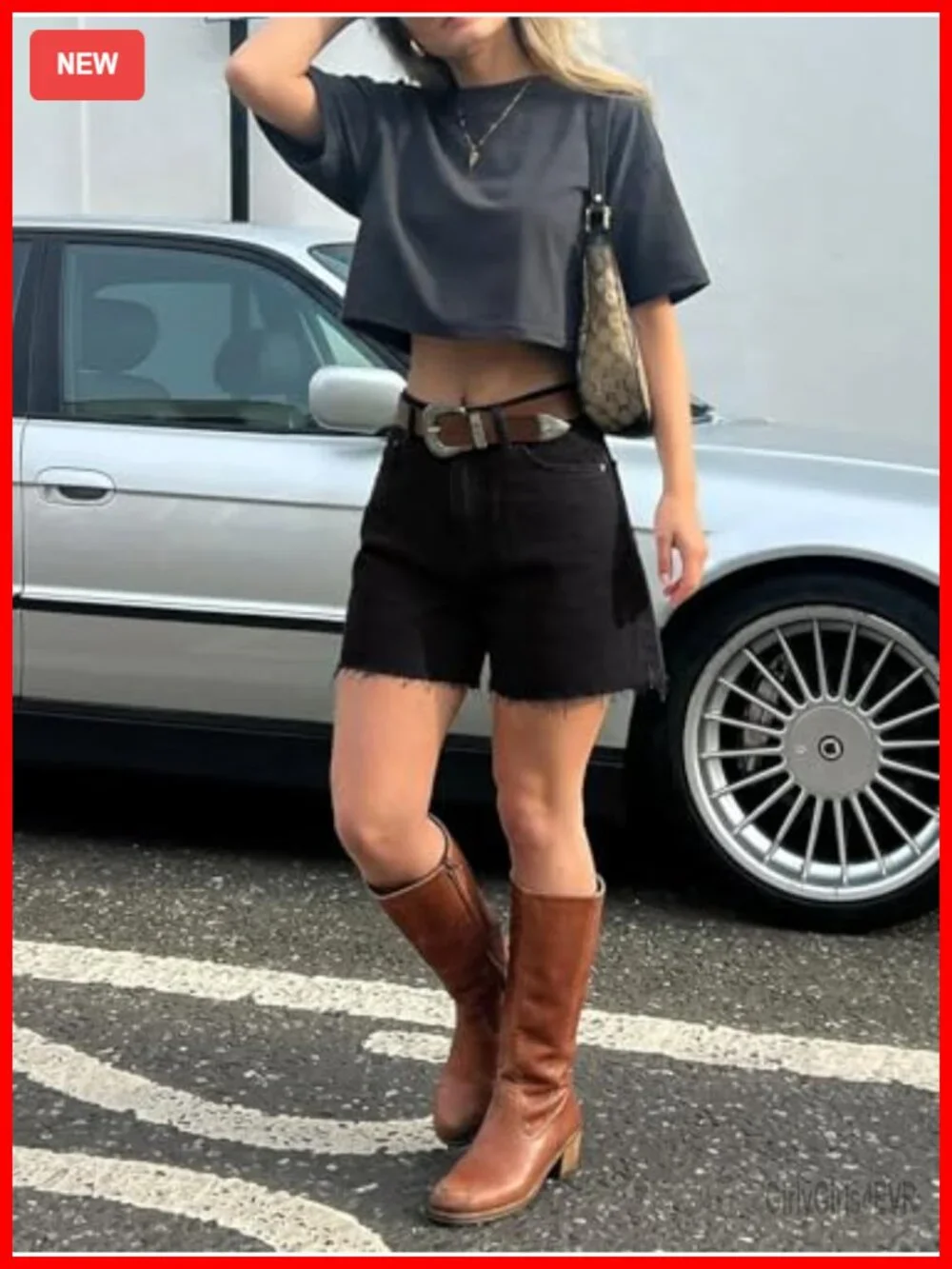 High Waisted Ripped Jean Shorts for Women, Frayed Hem Casual Denim Jorts